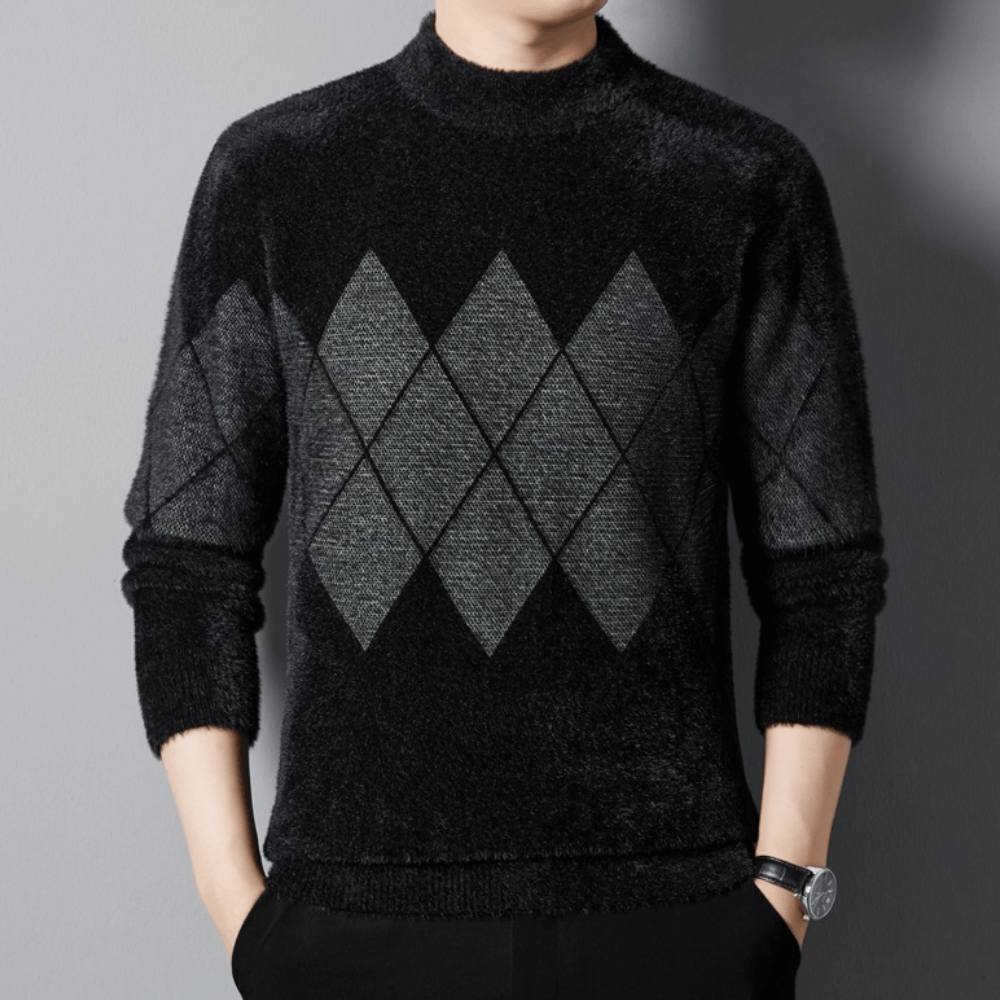 Men's Relaxed Fit Knitted Sweater - Cozy & Stylish