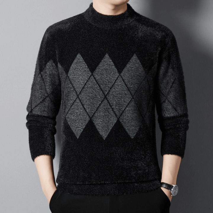 Men's Relaxed Fit Knitted Sweater - Cozy & Stylish