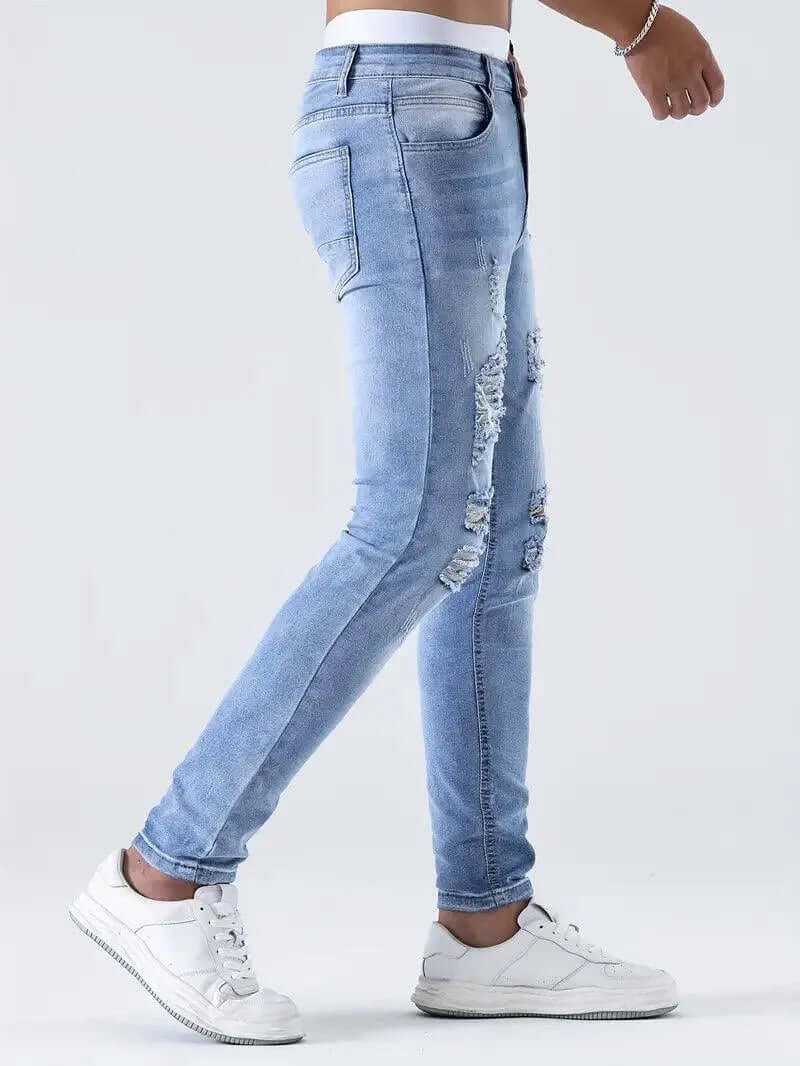 Men's Slim Fit Distressed Jeans