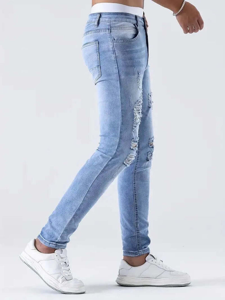 Men's Slim Fit Distressed Jeans