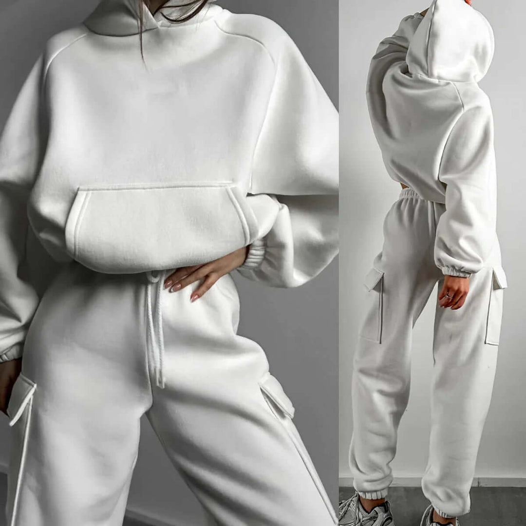 Women's Cozy Hoodie & Jogger Set: Relaxed Fit Loungewear