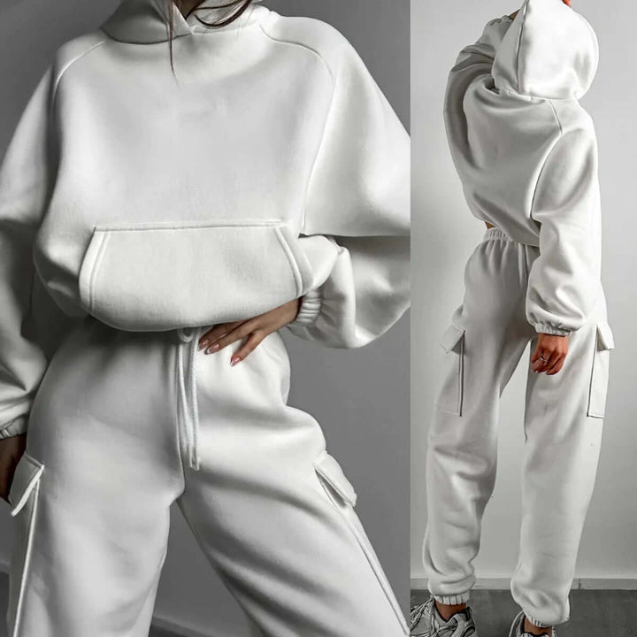 Women's Cozy Hoodie & Jogger Set: Relaxed Fit Loungewear