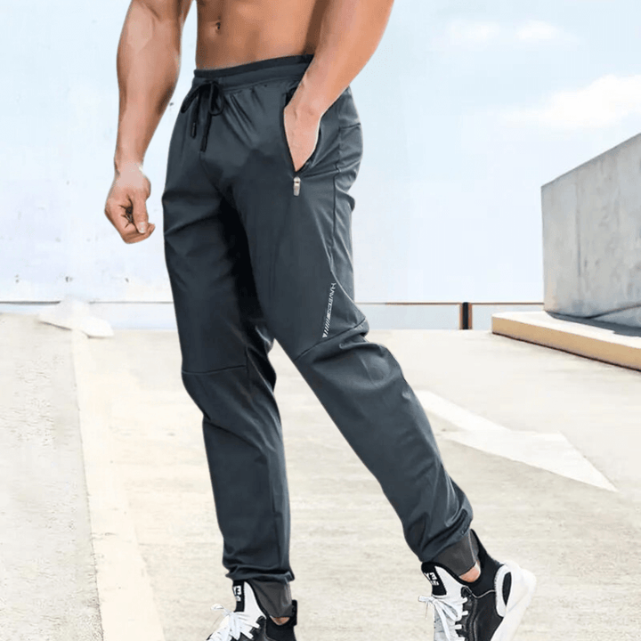 Men's Slim Fit Athletic Joggers with Zipper Pockets
