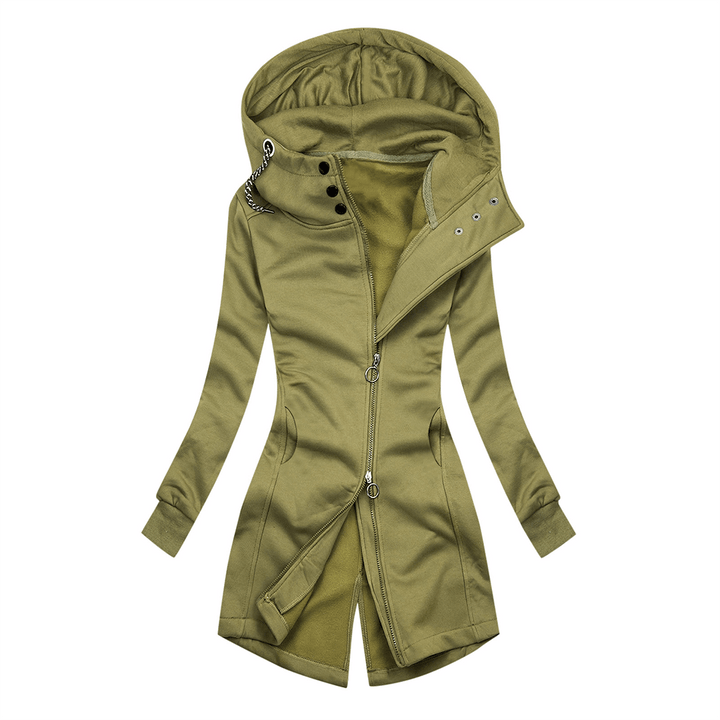 Women's Slim-Fit Turtleneck Hoodie Jacket