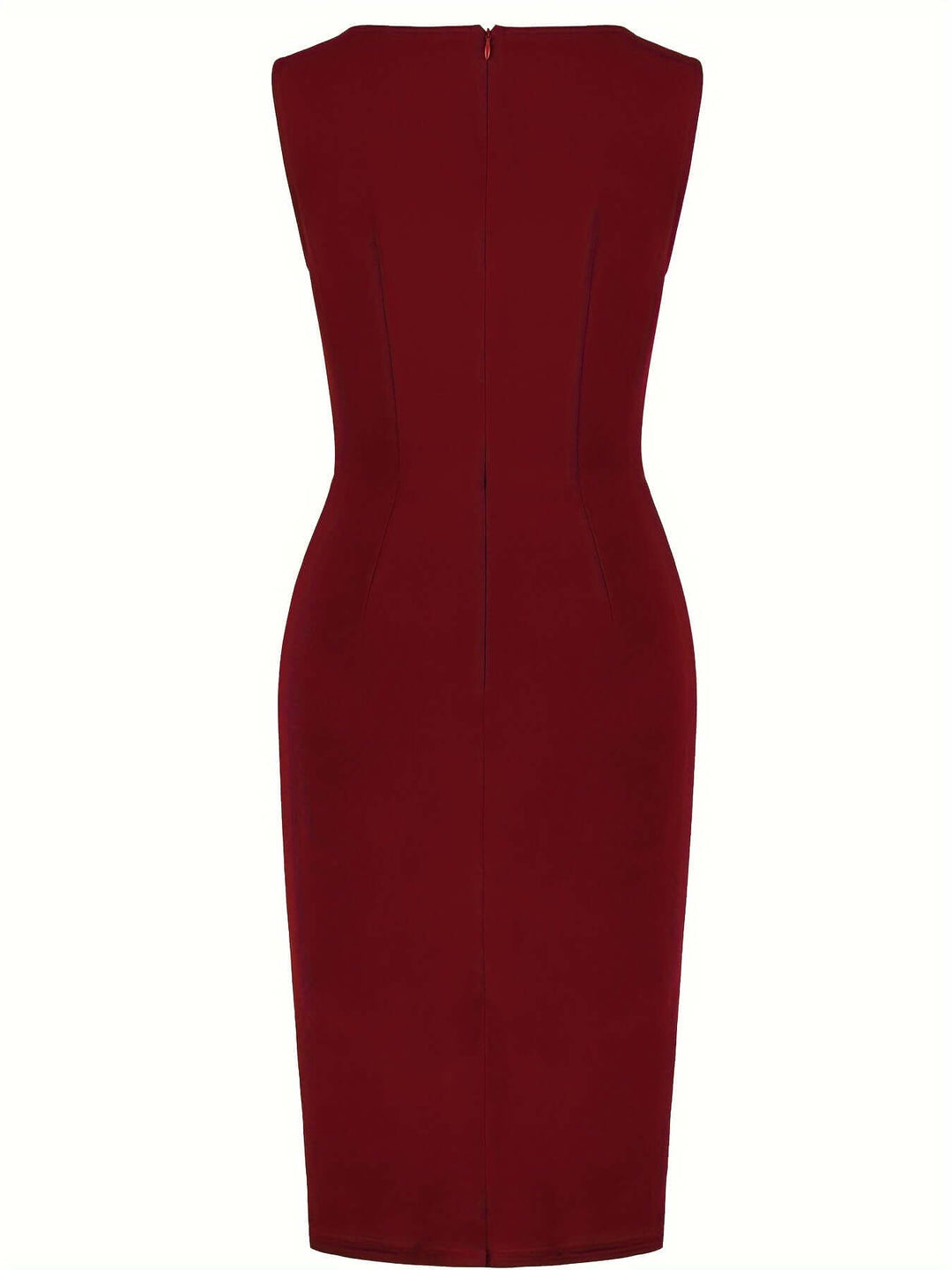 Asymmetrical Hem Pencil Dress: Stretch Knit, All-Season