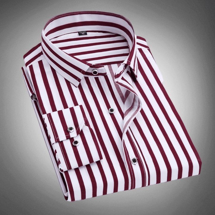 Men's Regular Fit Stripe Dress Shirt