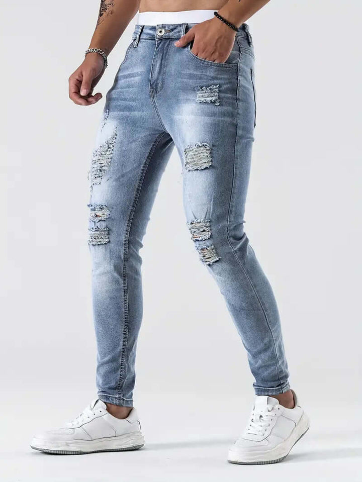 Men's Ripped Skinny Jeans: Casual Comfort & Style