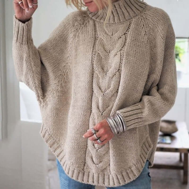 Women's Oversized Batwing Sleeve Winter Sweater