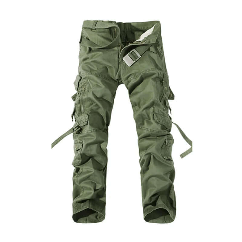 Men's Camo Cargo Combat Pants: Relaxed Fit Trousers