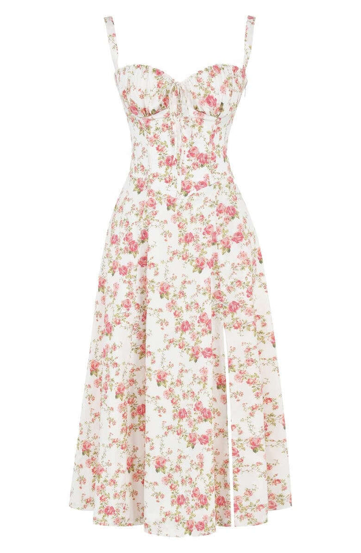 Printed A-Line Bustier Dress: Sustainable Summer Style