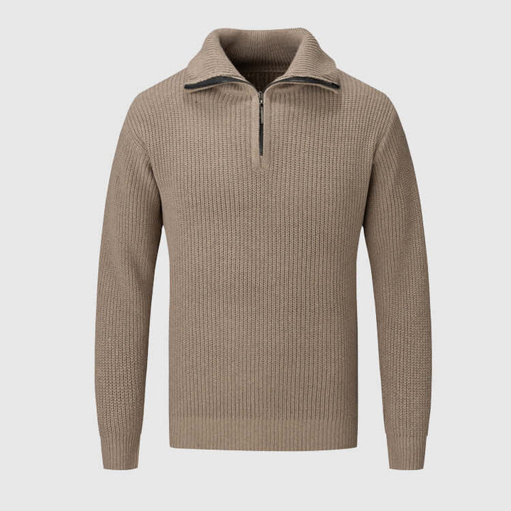 Men's Half-Zip Knit Sweater: Warm, Stylish & Comfortable