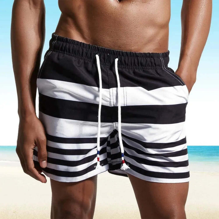 Men's Quick-Dry Swim Trunks with Elastic Waistband