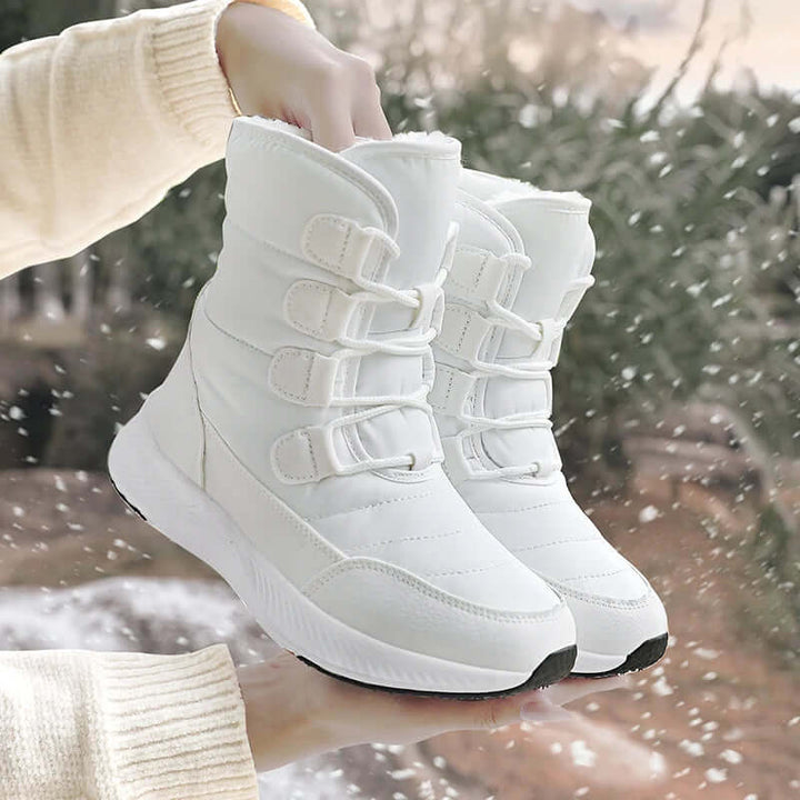 Women's Plush-Lined Combat Boots: Cozy & Stylish