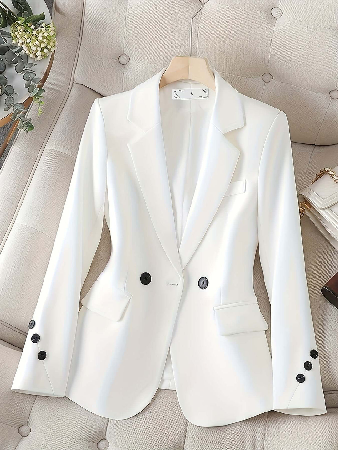 Women's Classic Tailored Single-Button Blazer