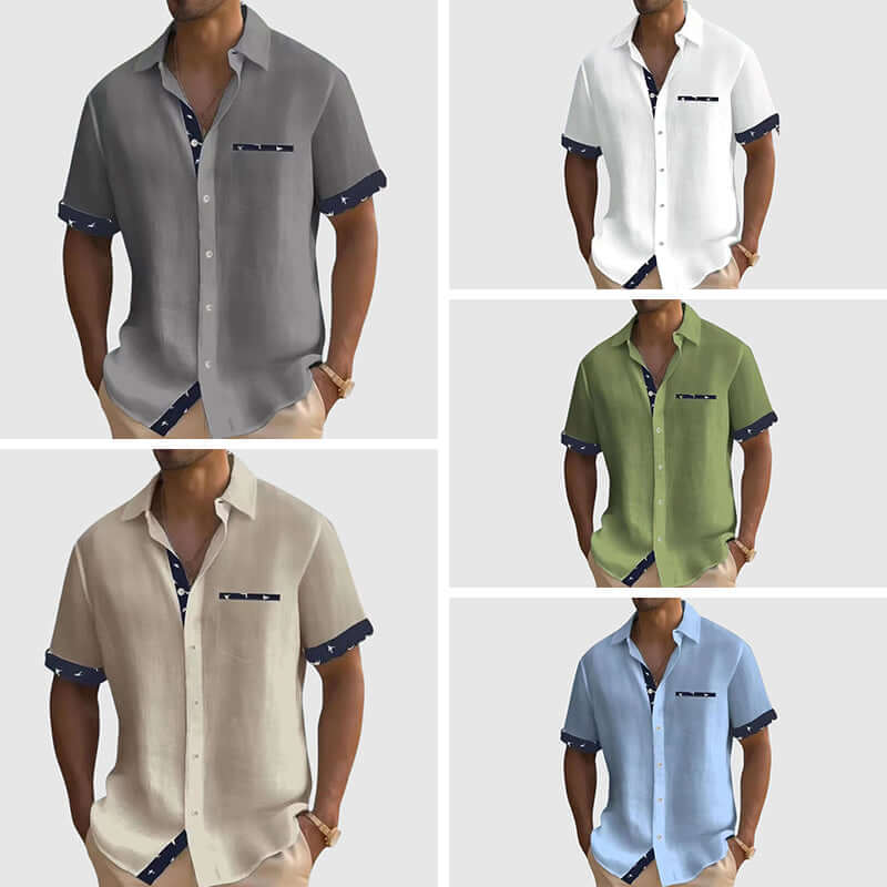 Men's Summer Short Sleeve Check Shirt