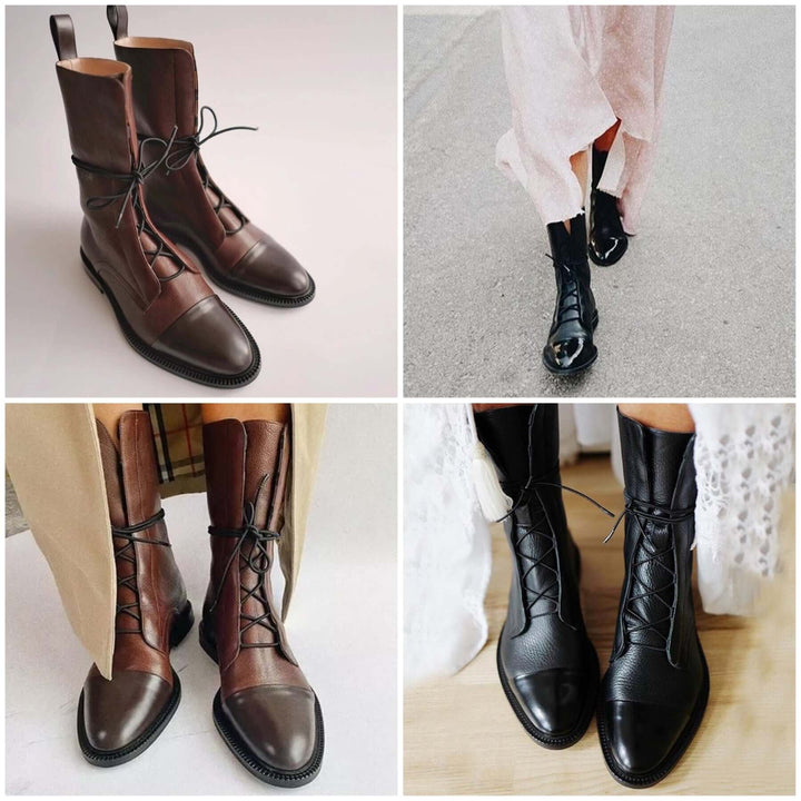 Women's Ankle Boots: Vegan Leather Pointed Toe
