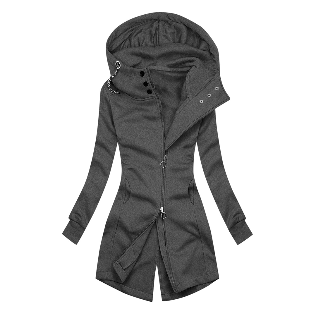 Women's Slim-Fit Turtleneck Hoodie Jacket