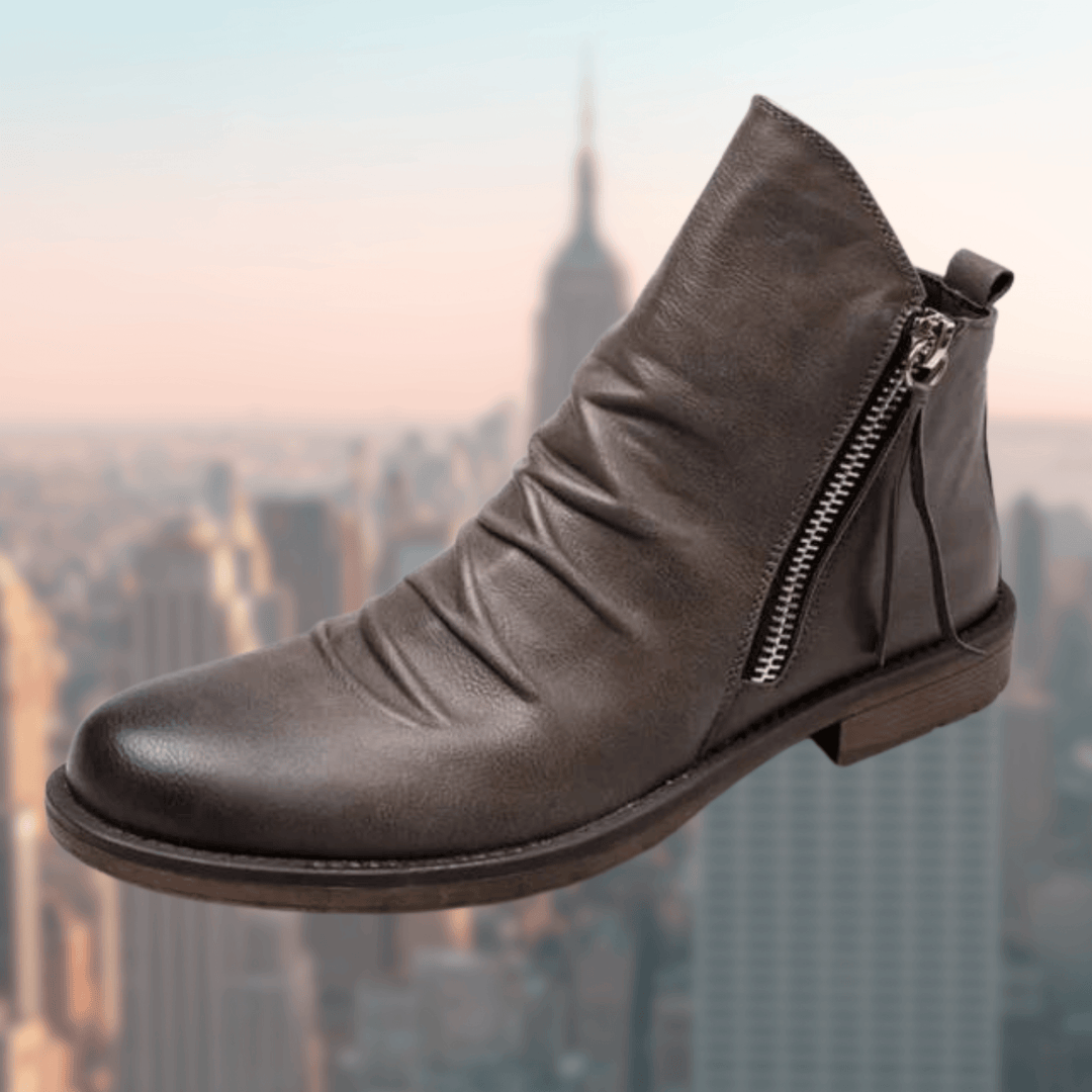 Women's Leather Knee-High Boots: Elegant & Comfortable Footwear