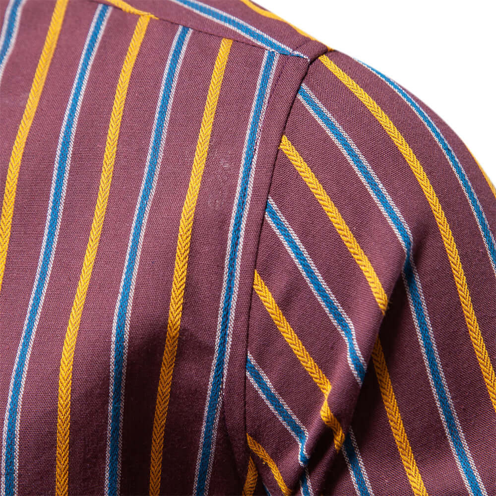 Men's Smart Casual Striped Long Sleeve Shirt
