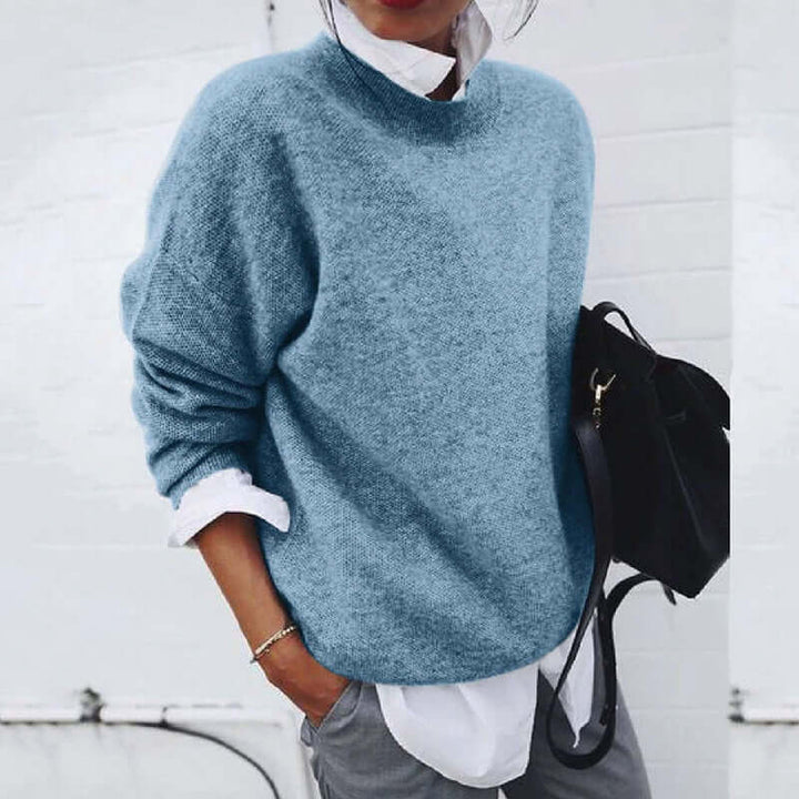 Women's Oversized Knit Sweater: Long Sleeve, Cozy, Loose Fit