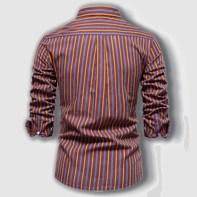 Men's Smart Casual Striped Long Sleeve Shirt