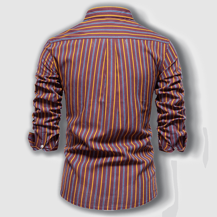 Men's Smart Casual Striped Long Sleeve Shirt