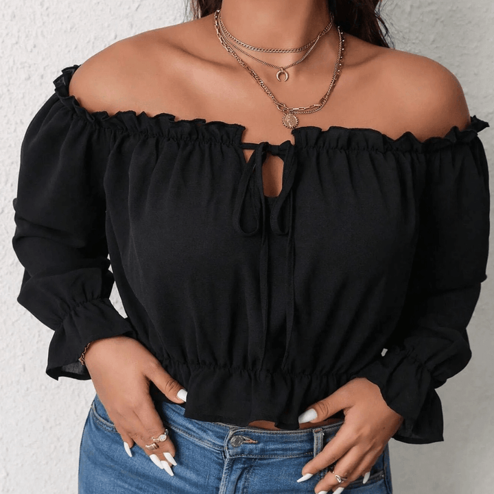Elegant Ruched Women's Top: Breathable & Versatile