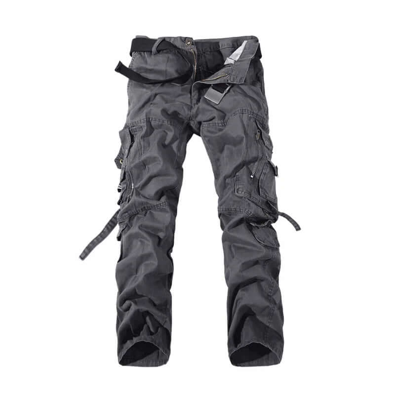 Men's Camo Cargo Combat Pants: Relaxed Fit Trousers
