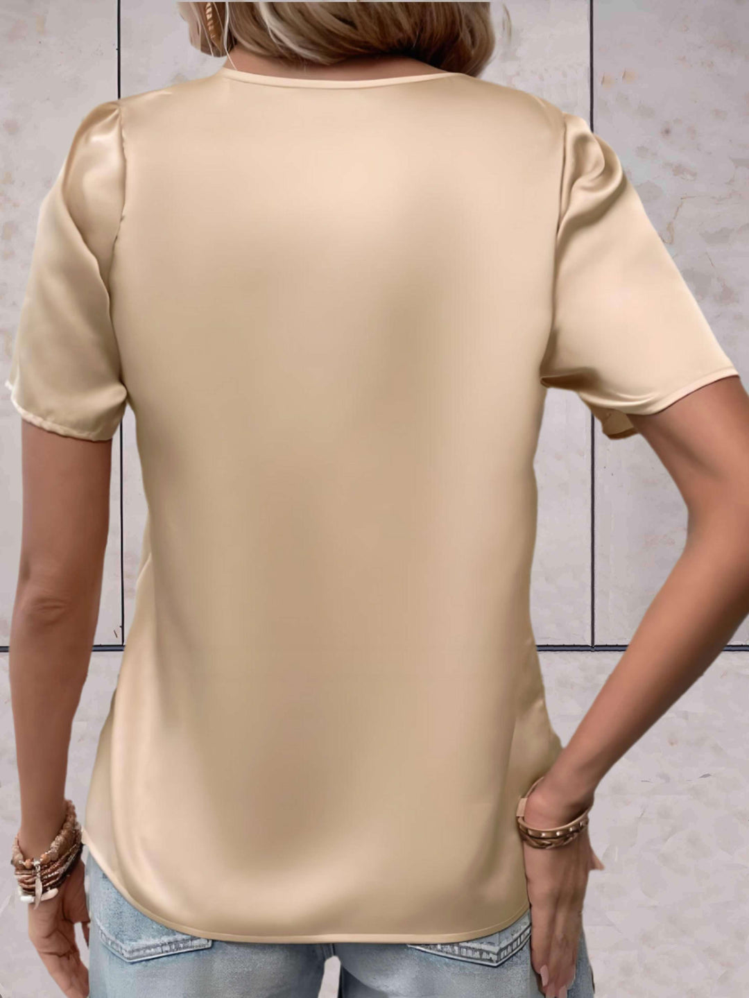 Women's Casual Overlap Patterned Top