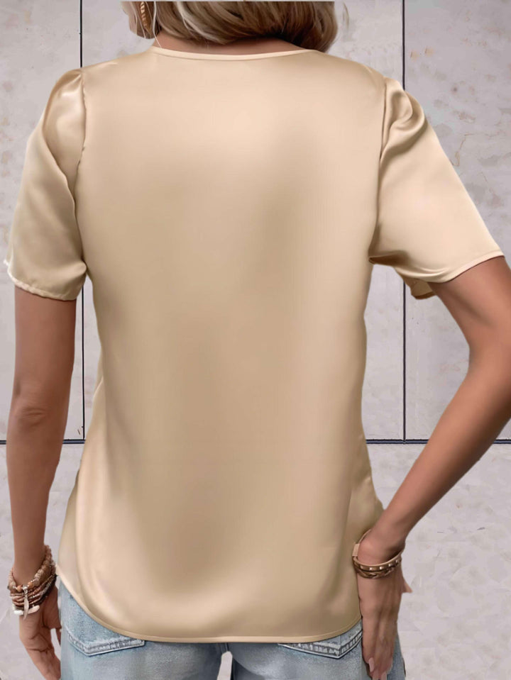 Women's Casual Overlap Patterned Top