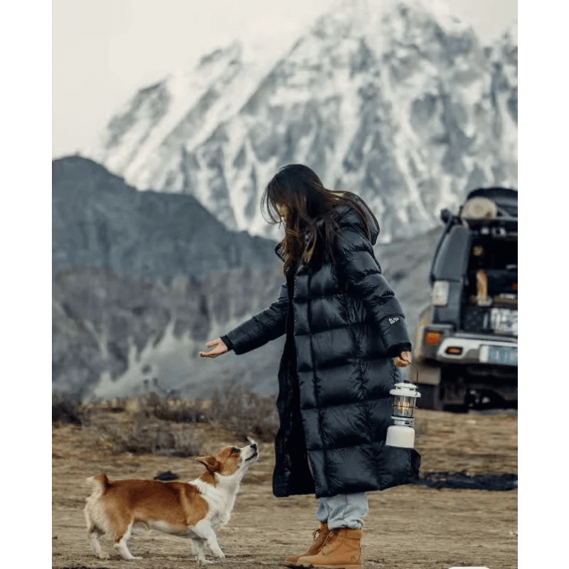Women's Long Padded Jacket - Winter Warmth & Style