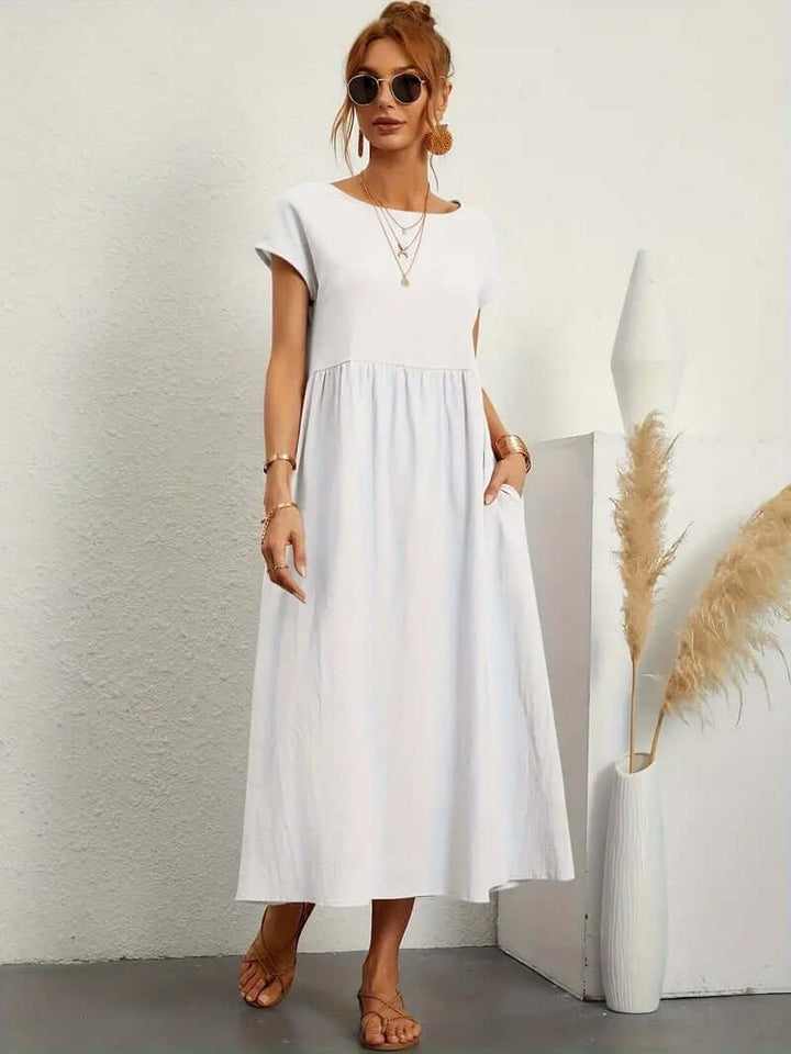 Summer Sleeveless Dress & Handbag Set for Women