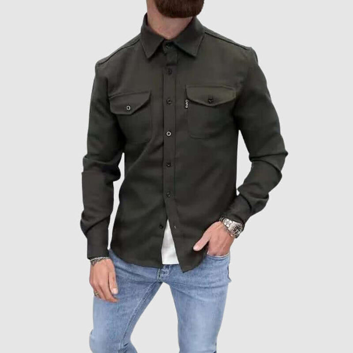 Men's Stylish Lapel Collar Shirt: Urban Streetwear