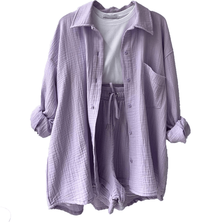 Women's Cotton Loungewear Set: Soft, Comfortable & Relaxed Fit