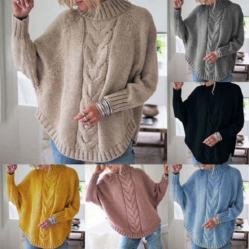 Women's Oversized Batwing Sleeve Winter Sweater