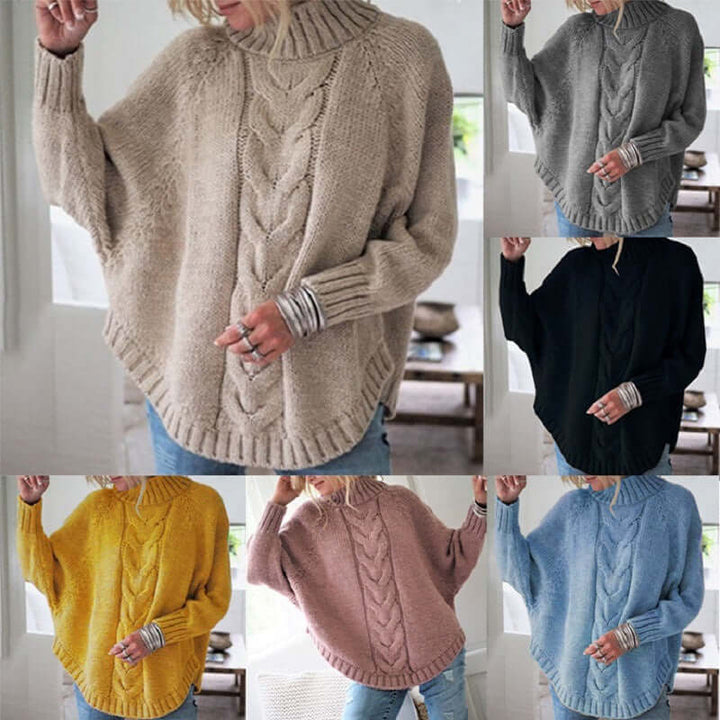Women's Oversized Batwing Sleeve Winter Sweater