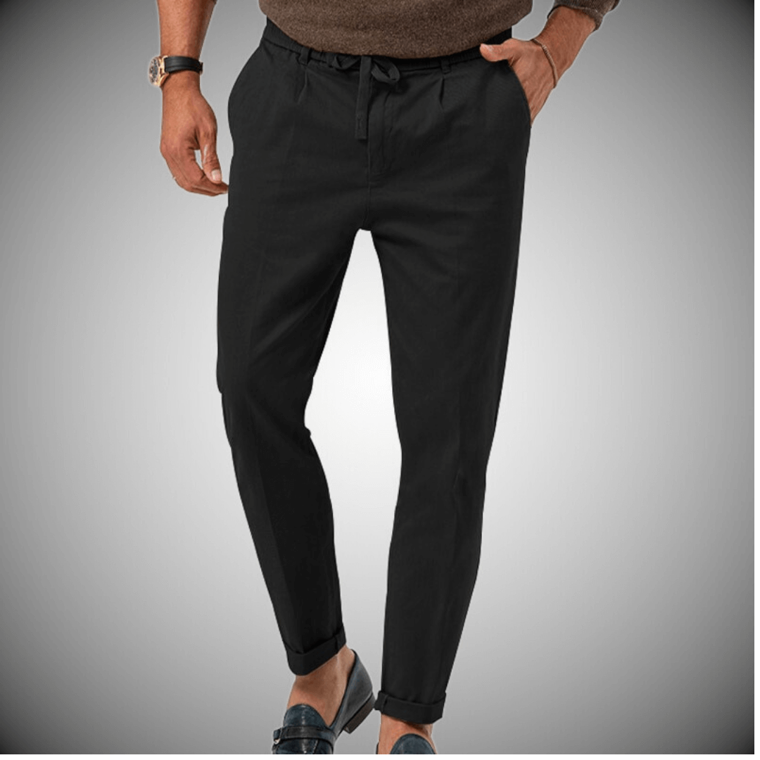 Men's High-Waisted Formal Trousers