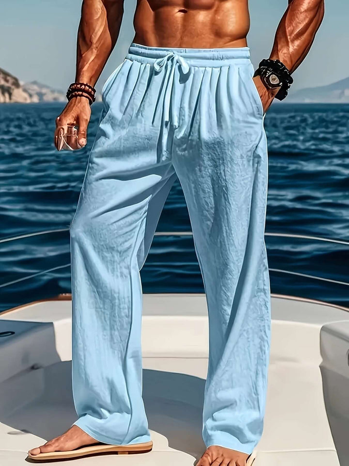 Men's Casual Loose Fit Trousers: Breathable & Comfortable