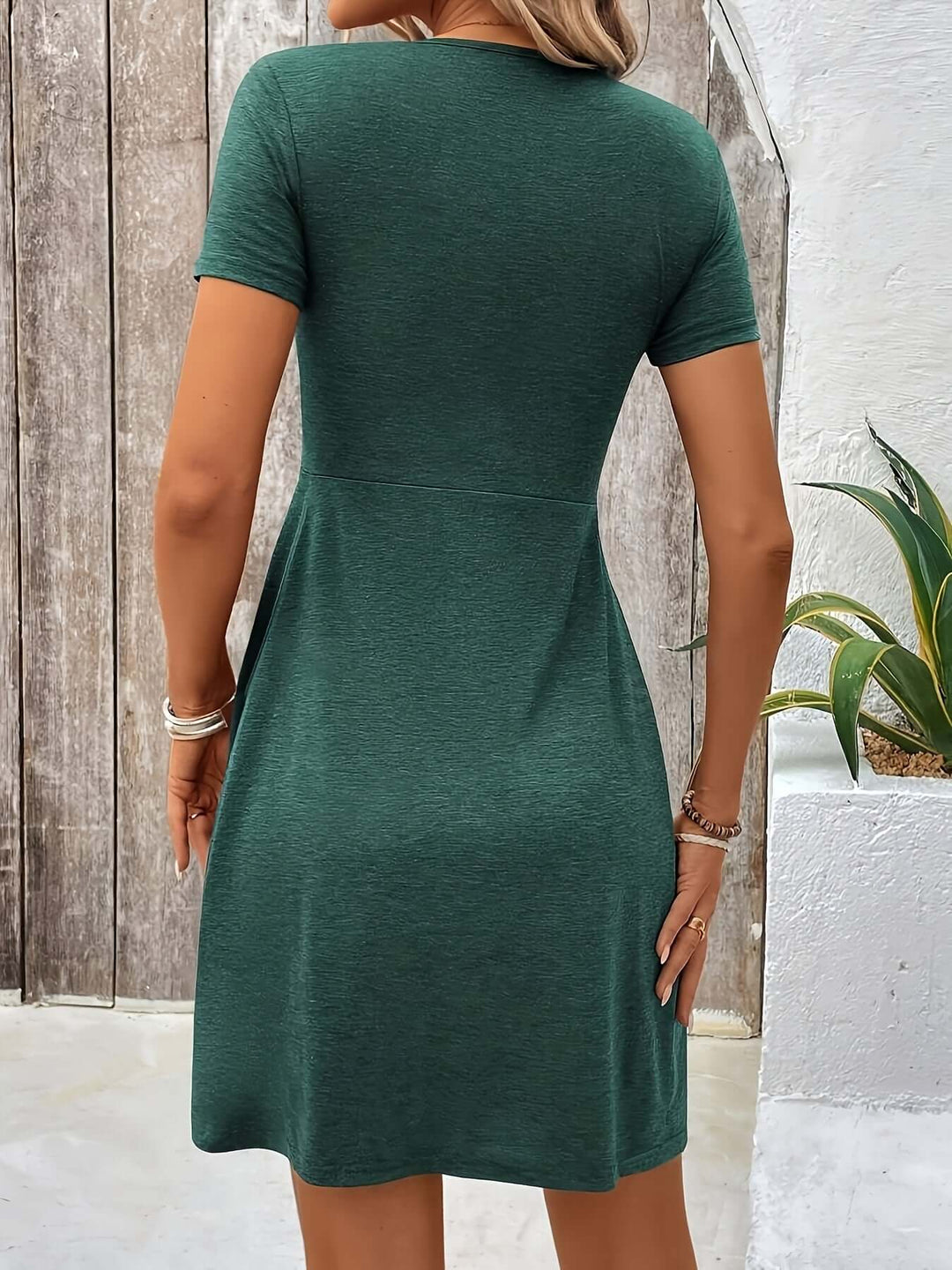 Elegant Twisted-Front A-Line Dress