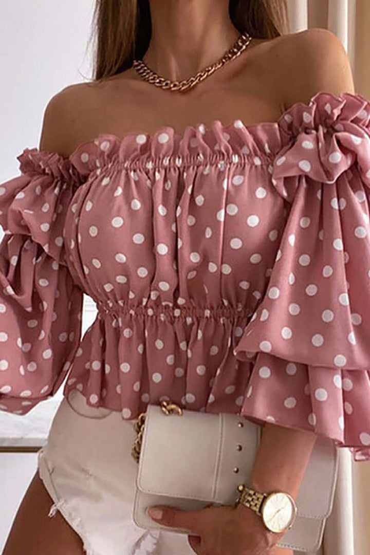 Women's Printed Off-Shoulder Summer Top