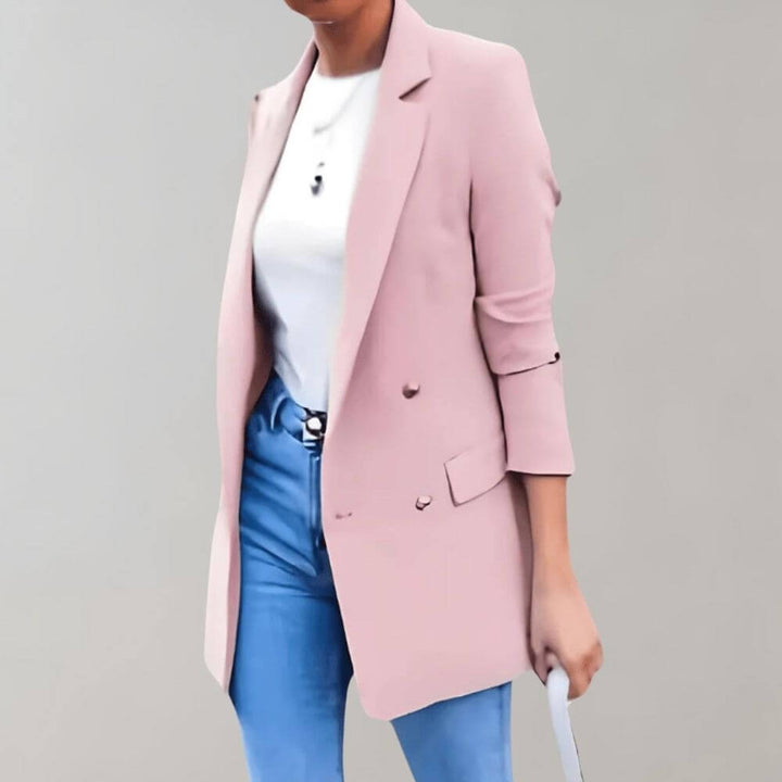 Women's Long Sleeve Lapel Blazer - Tailored Fit