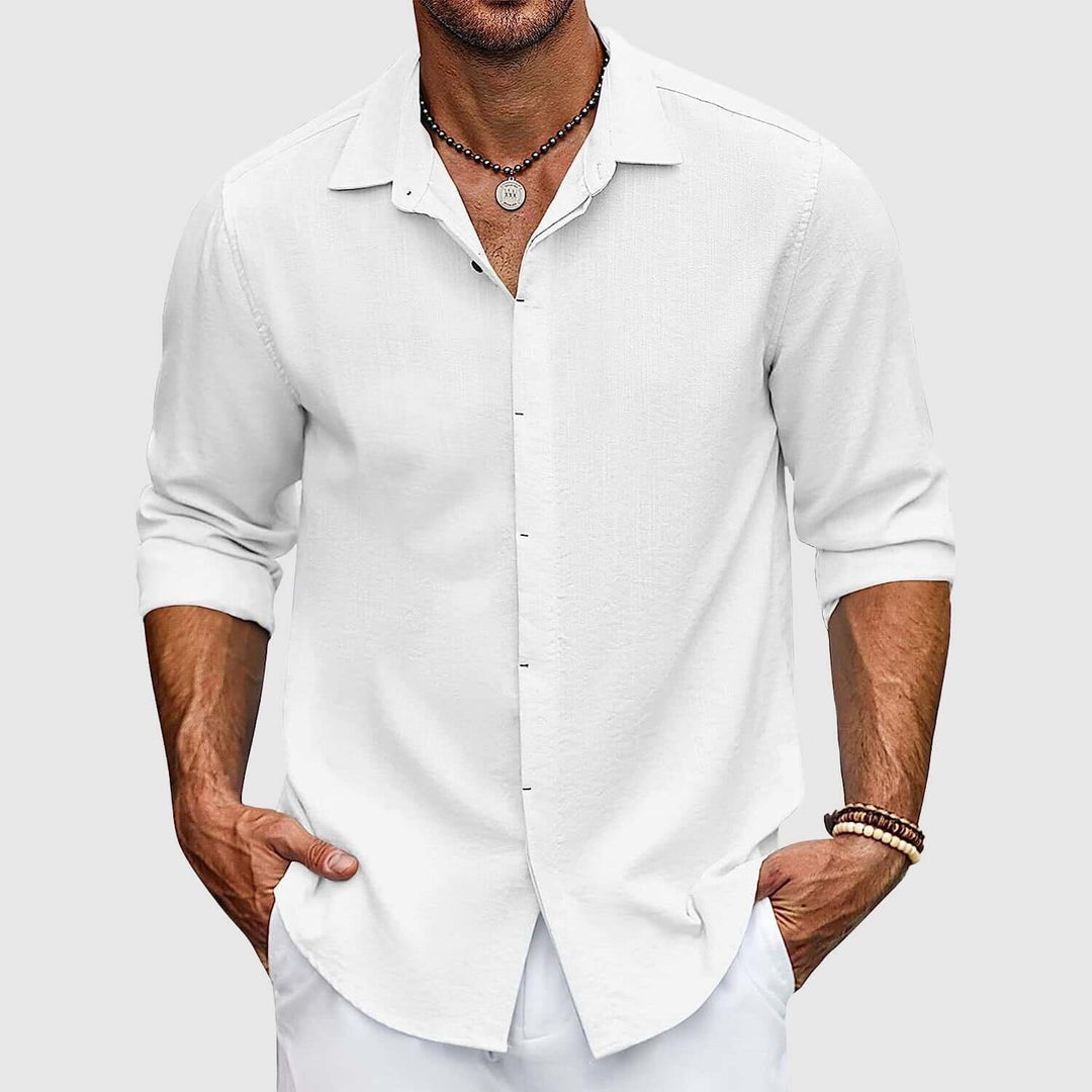 Men's Elegant Long-Sleeve Dress Shirt