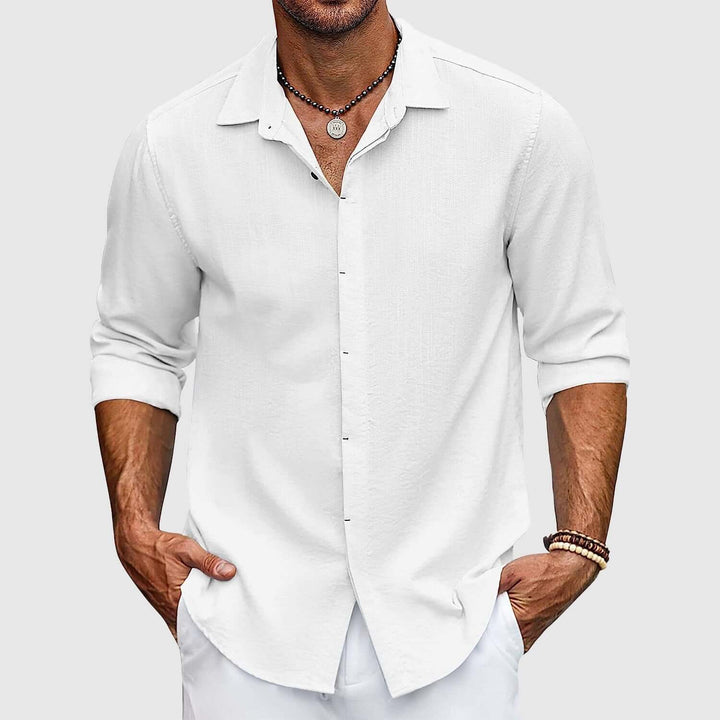 Men's Elegant Long-Sleeve Dress Shirt