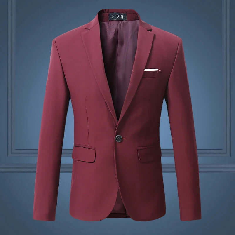 Men's Classic Formal Plain Blazer: Versatile Tailored Fit