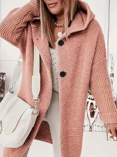 Women's Relaxed Hooded Long Sleeve Cardigan