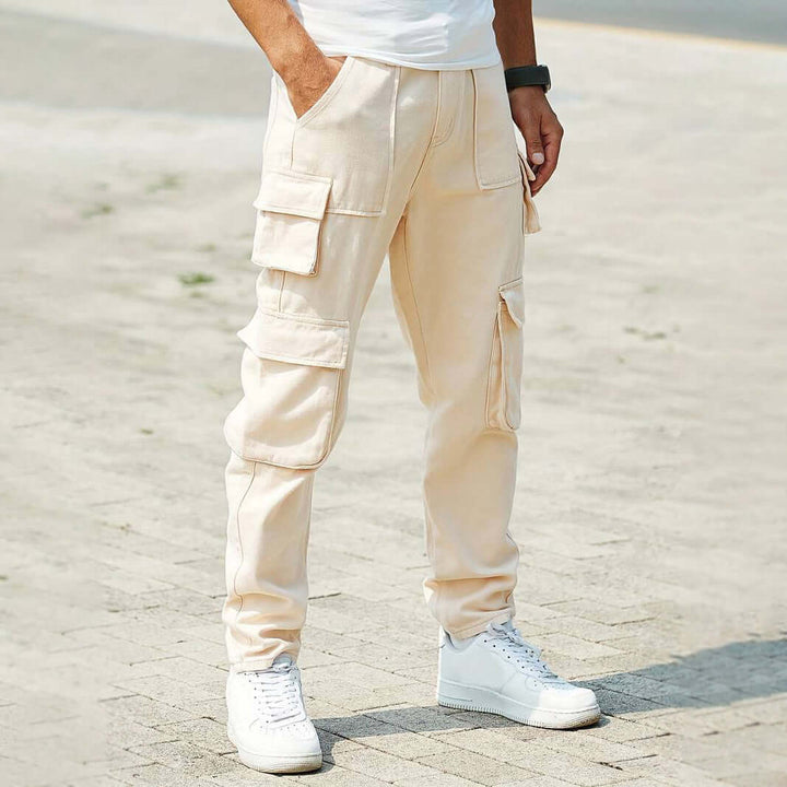 Men's Relaxed Fit Multi-Pocket Cargo Trousers