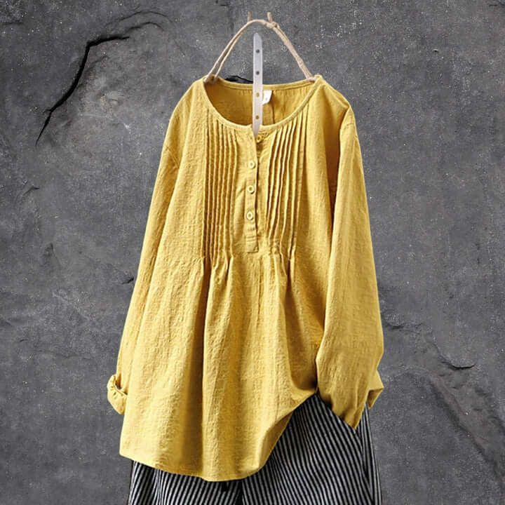 Women's Loose-Fit Pintuck Blouse
