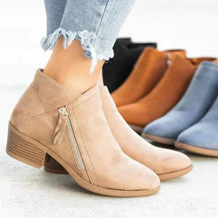 Women's Low Heel Ankle Boots: Comfortable Orthopedic Style
