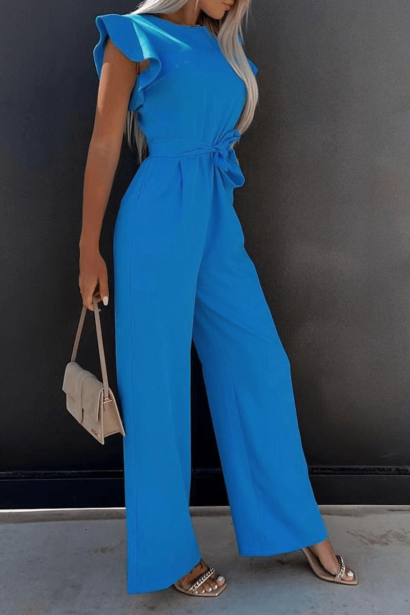 Women's Flared Sleeve Jumpsuit: Elegant & Comfortable
