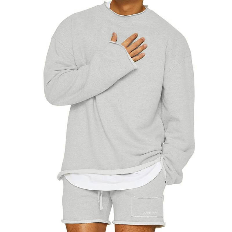 Men's Relaxed Fit Cotton Crew Neck Sweatshirt